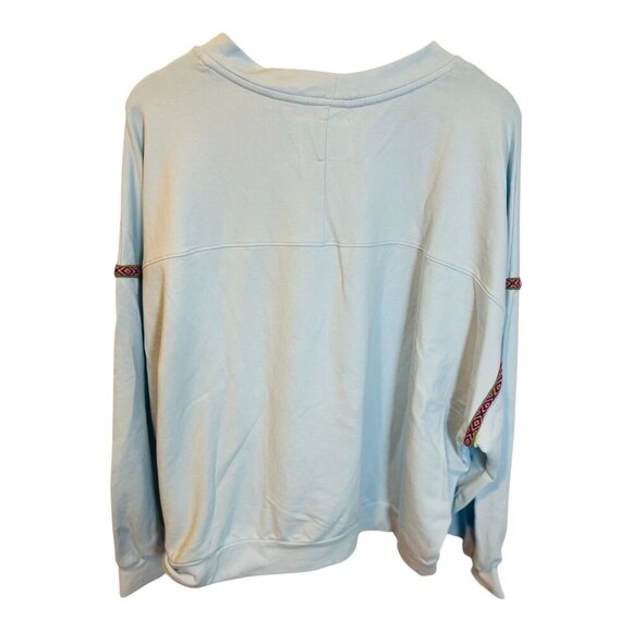 Pitusa Inca Pullover Sweatshirt Size Standard (M/L) Oversized Blue Pima Cotton - Picture 6 of 9